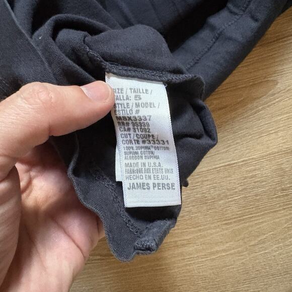 James Perse Mens Polo Shirt Size 5 MSX3337 Navy Cotton Short Sleeve USA - Picture 6 of 6